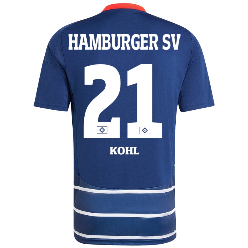 Niño Camiseta Ohene Köhl #21 Azul Oscuro 2ª Equipación 2024/25 La Camisa