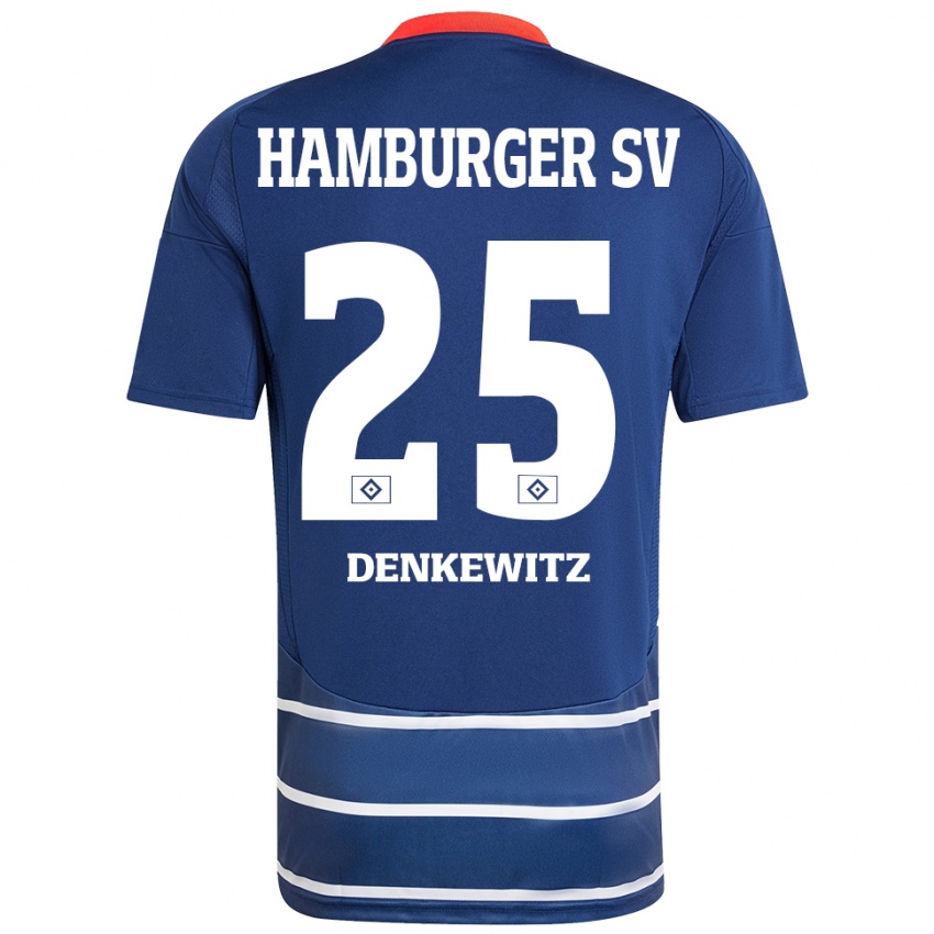 Niño Camiseta Nick Denkewitz #25 Azul Oscuro 2ª Equipación 2024/25 La Camisa