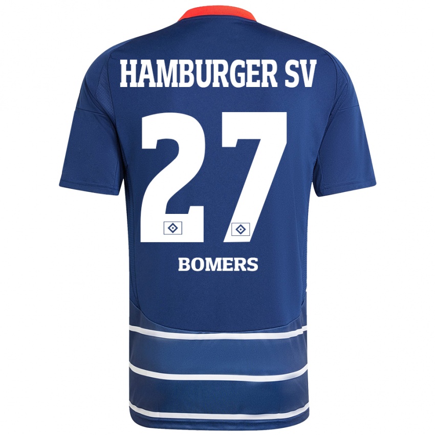 Niño Camiseta Henrik Bomers #27 Azul Oscuro 2ª Equipación 2024/25 La Camisa