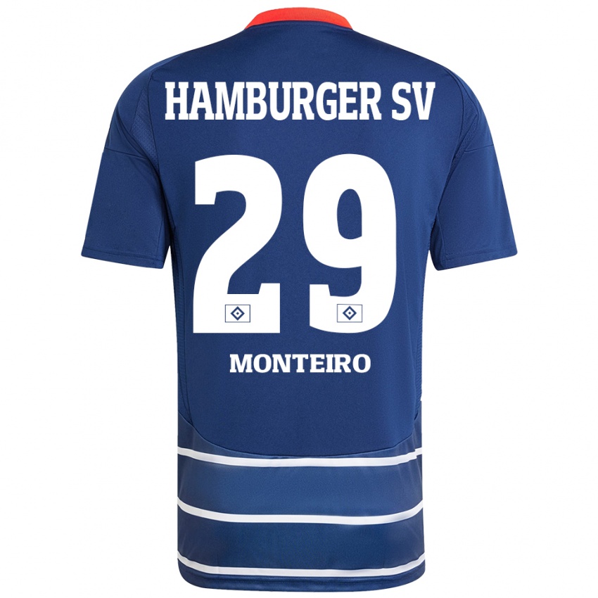 Niño Camiseta Alfa Monteiro #29 Azul Oscuro 2ª Equipación 2024/25 La Camisa