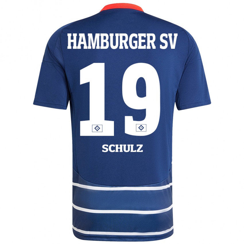 Niño Camiseta Victoria Schulz #19 Azul Oscuro 2ª Equipación 2024/25 La Camisa