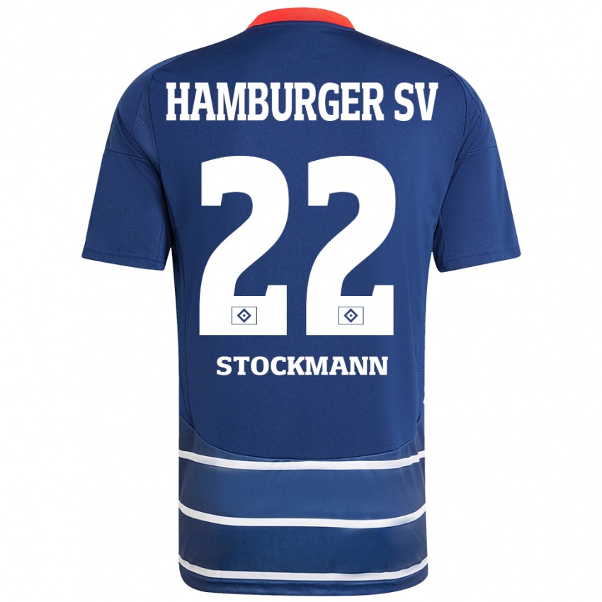 Niño Camiseta Sarah Stöckmann #22 Azul Oscuro 2ª Equipación 2024/25 La Camisa