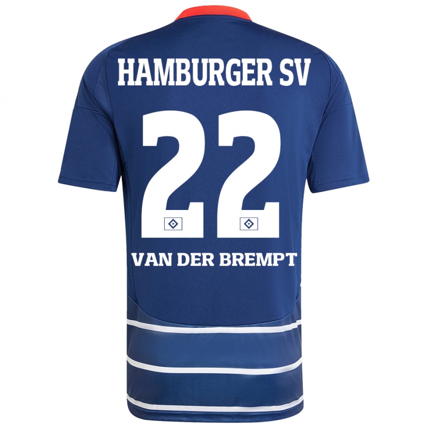 Niño Camiseta Ignace Van Der Brempt #22 Azul Oscuro 2ª Equipación 2024/25 La Camisa