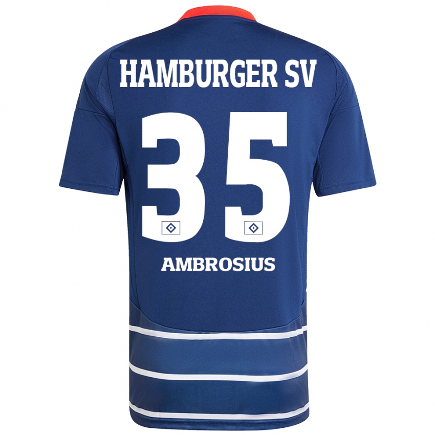 Niño Camiseta Stephan Ambrosius #35 Azul Oscuro 2ª Equipación 2024/25 La Camisa