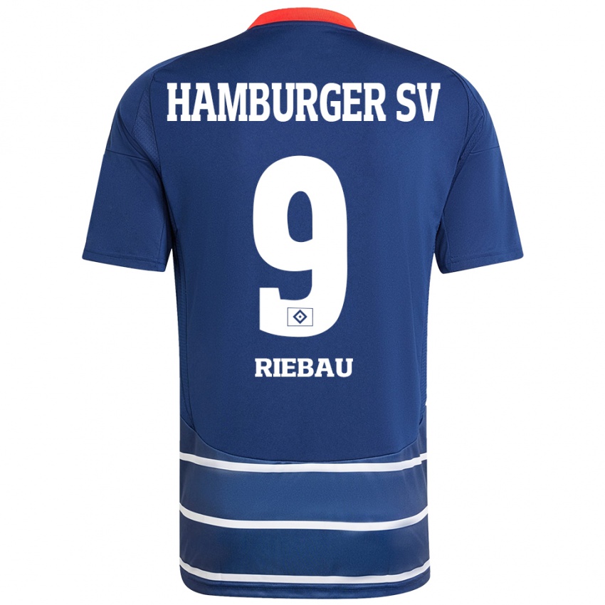 Niño Camiseta Henry Riebau #9 Azul Oscuro 2ª Equipación 2024/25 La Camisa