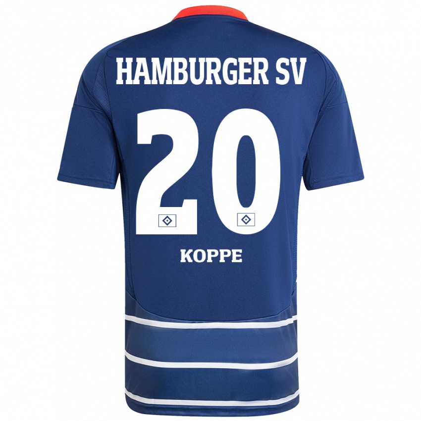 Niño Camiseta Katharina Köppe #20 Azul Oscuro 2ª Equipación 2024/25 La Camisa