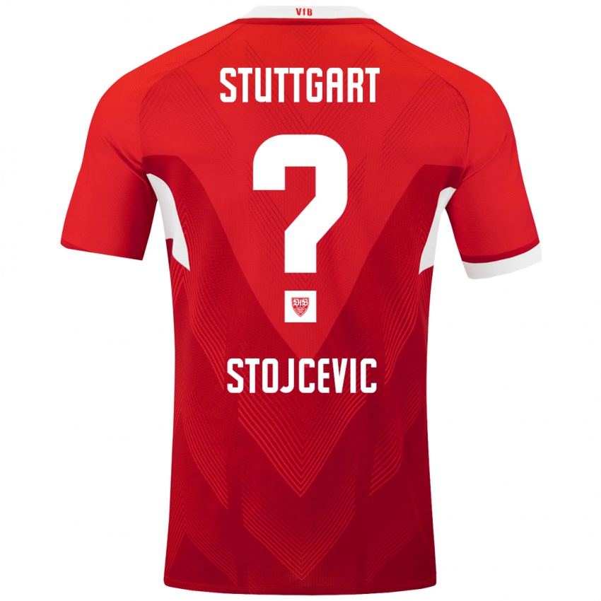 Niño Camiseta Martin Stojcevic #0 Rojo Blanco 2ª Equipación 2024/25 La Camisa