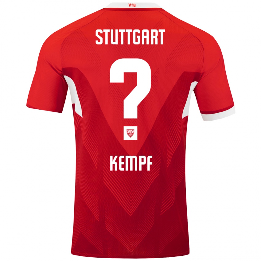 Niño Camiseta Karl Kempf #0 Rojo Blanco 2ª Equipación 2024/25 La Camisa