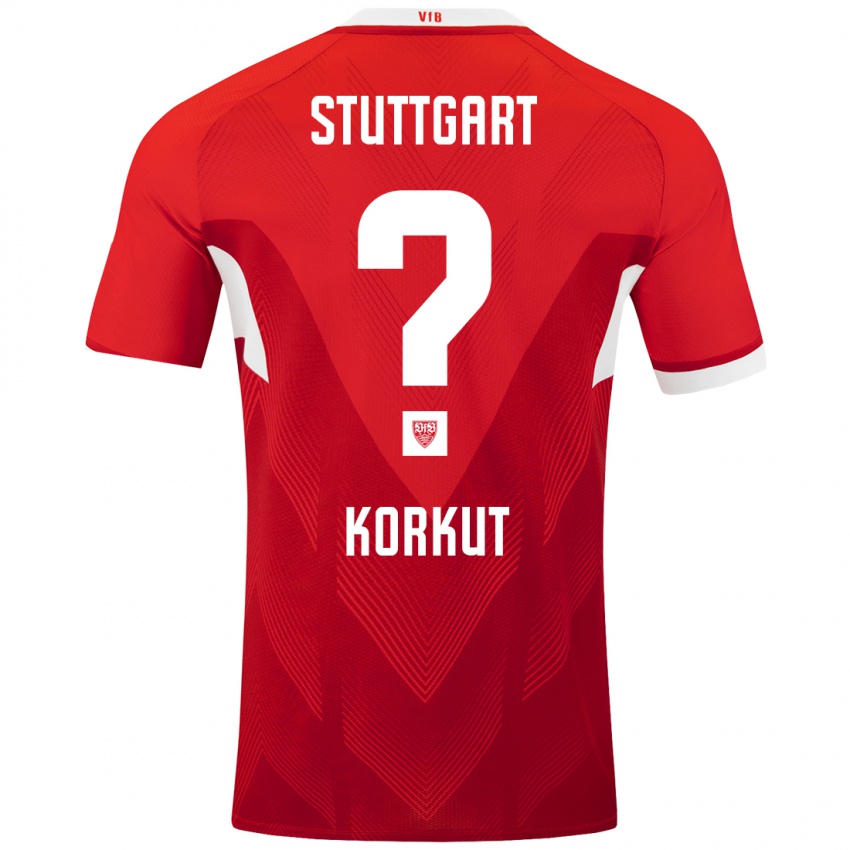 Niño Camiseta Efe Korkut #0 Rojo Blanco 2ª Equipación 2024/25 La Camisa