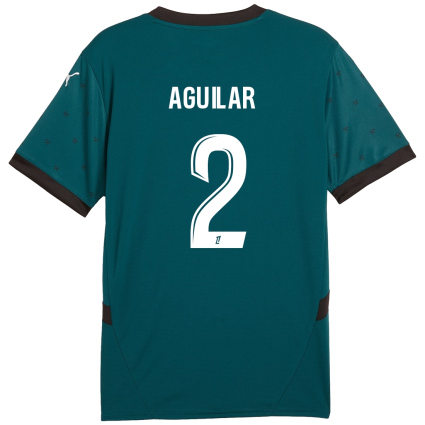 Niño Camiseta Ruben Aguilar #2 Verde Oscuro 2ª Equipación 2024/25 La Camisa