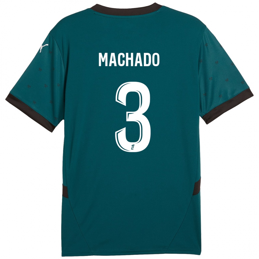 Niño Camiseta Deiver Machado #3 Verde Oscuro 2ª Equipación 2024/25 La Camisa