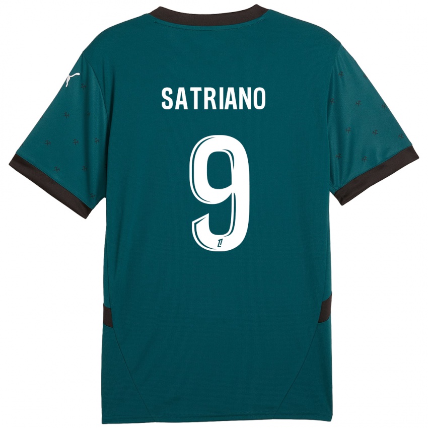 Niño Camiseta Martín Satriano #9 Verde Oscuro 2ª Equipación 2024/25 La Camisa