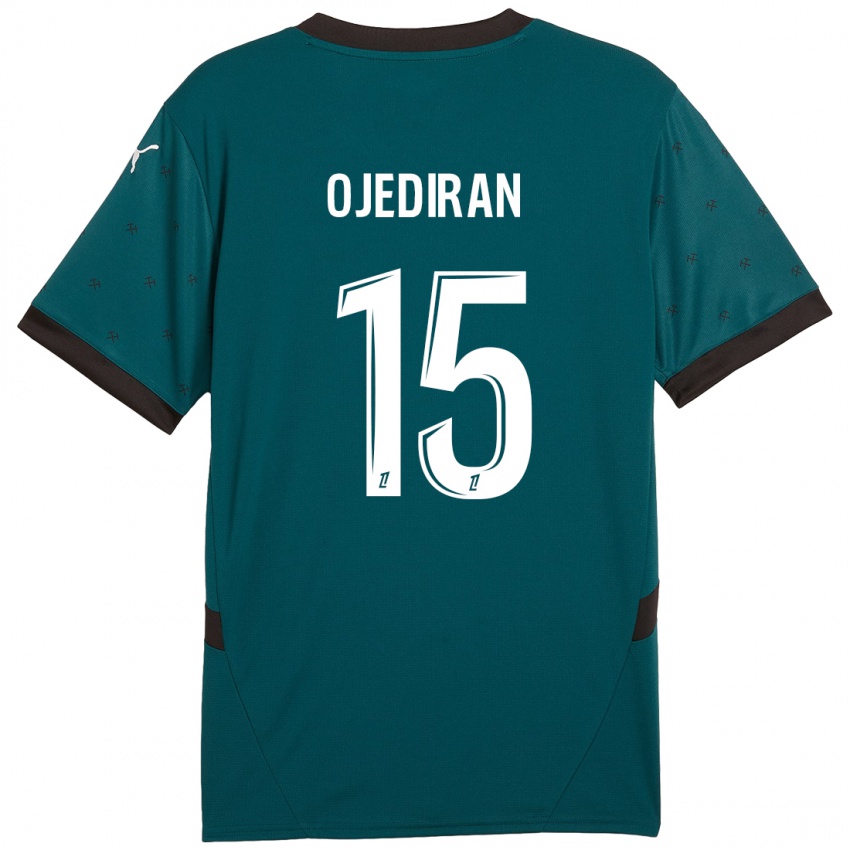 Niño Camiseta Hamzat Ojediran #15 Verde Oscuro 2ª Equipación 2024/25 La Camisa