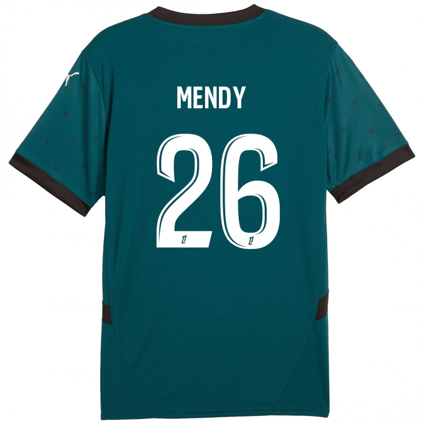 Niño Camiseta Nampalys Mendy #26 Verde Oscuro 2ª Equipación 2024/25 La Camisa