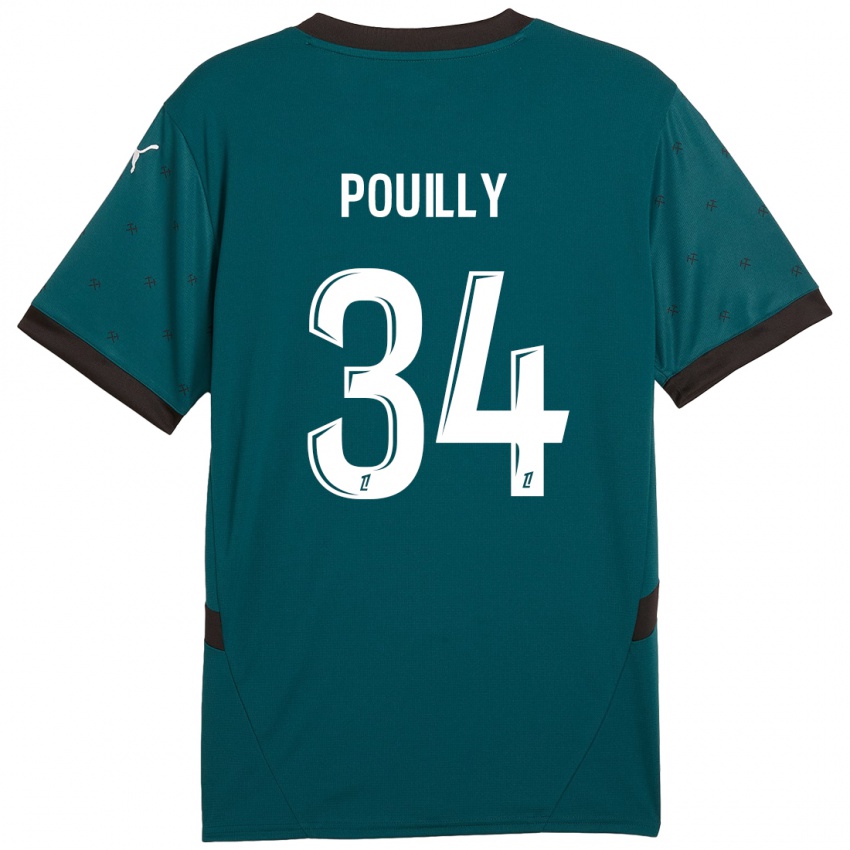 Niño Camiseta Tom Pouilly #34 Verde Oscuro 2ª Equipación 2024/25 La Camisa