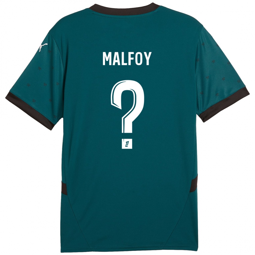 Niño Camiseta Lucas Malfoy #0 Verde Oscuro 2ª Equipación 2024/25 La Camisa