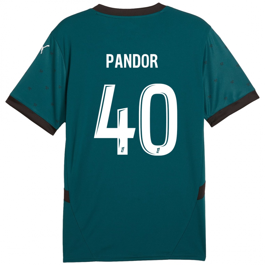 Niño Camiseta Yannick Pandor #40 Verde Oscuro 2ª Equipación 2024/25 La Camisa