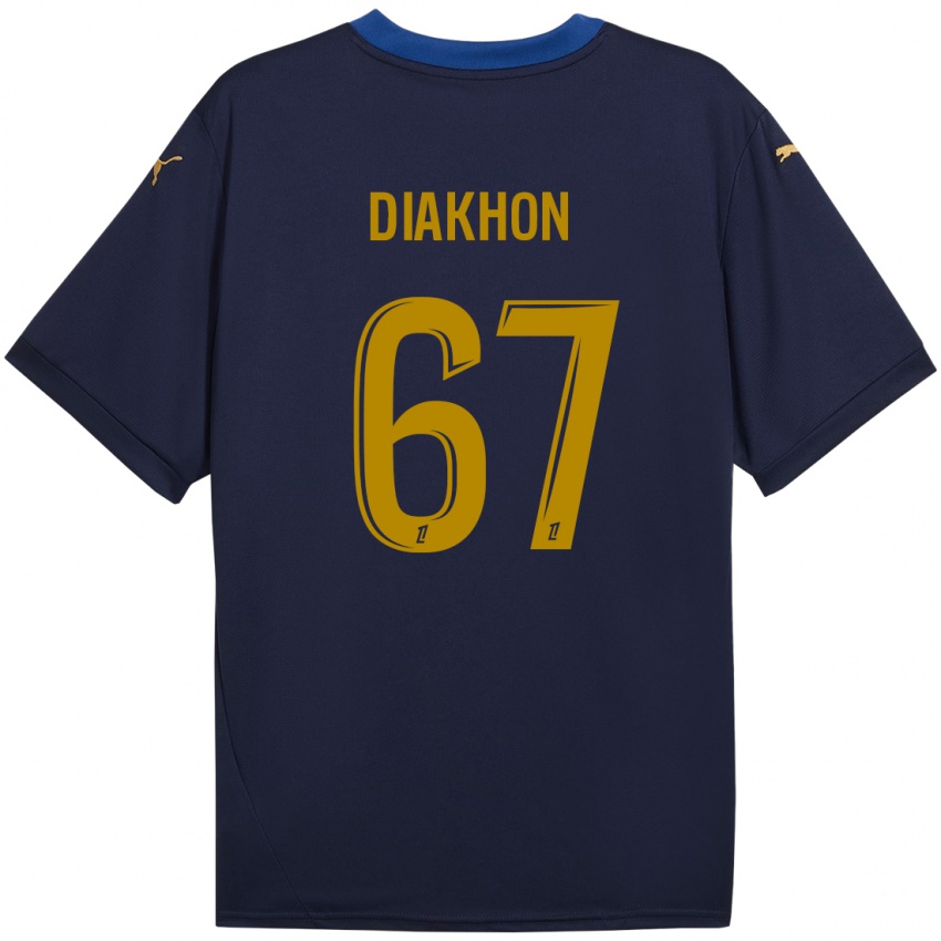 Niño Camiseta Mamadou Diakhon #67 Azul Marino Dorado 2ª Equipación 2024/25 La Camisa