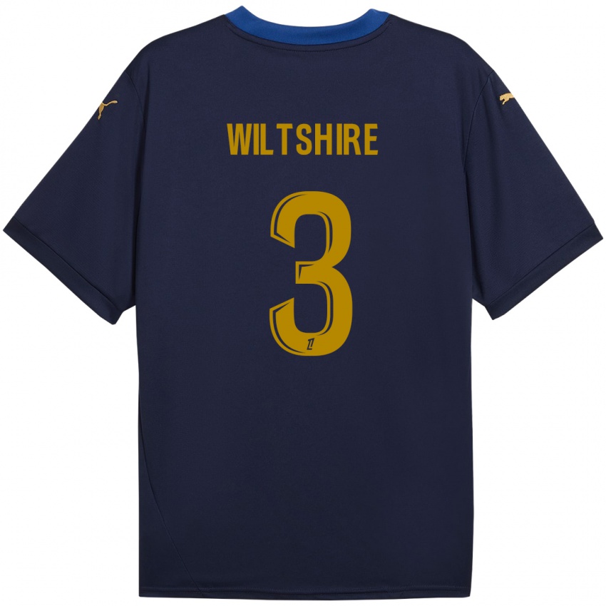 Niño Camiseta Tiernny Wiltshire #3 Azul Marino Dorado 2ª Equipación 2024/25 La Camisa