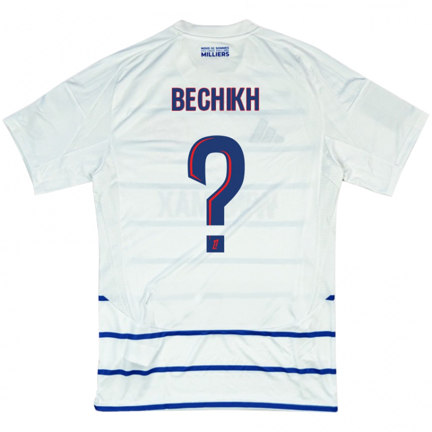 Niño Camiseta Mohamed Bechikh #0 Blanco Azul 2ª Equipación 2024/25 La Camisa