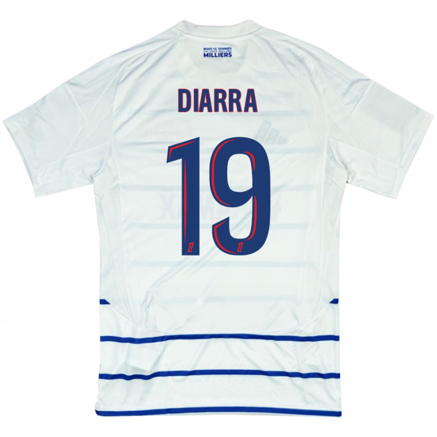 Niño Camiseta Habib Diarra #19 Blanco Azul 2ª Equipación 2024/25 La Camisa