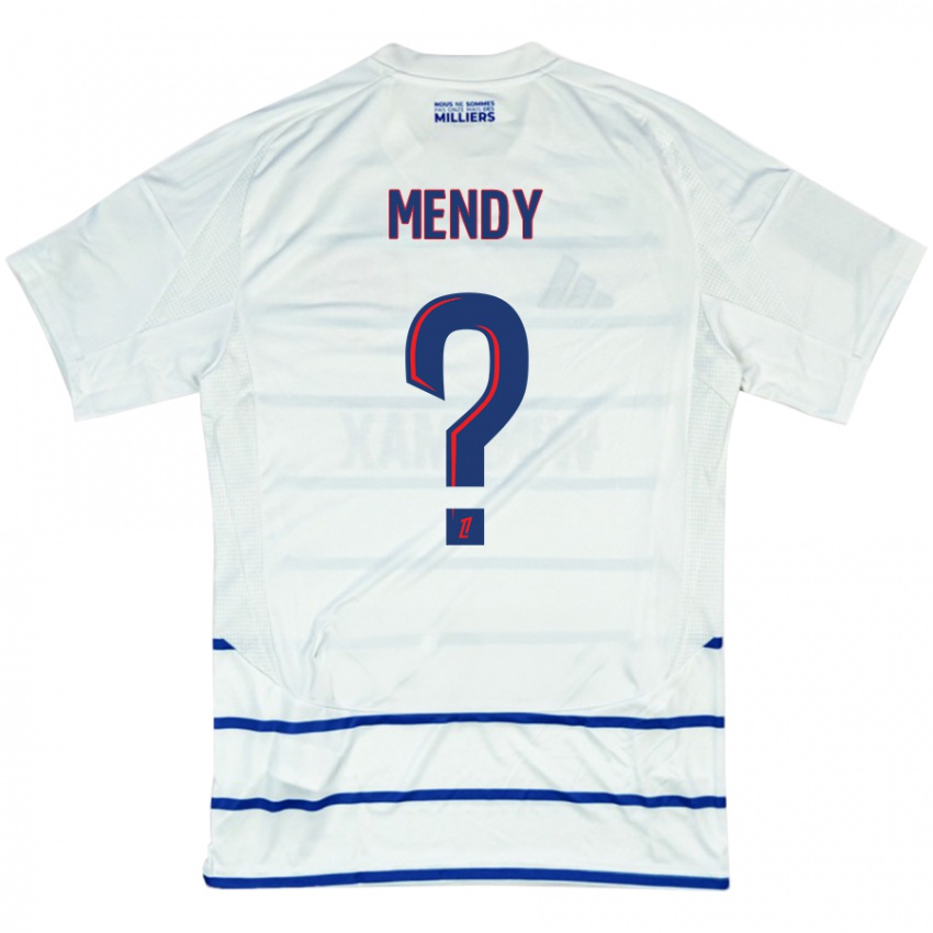 Niño Camiseta François Mendy #0 Blanco Azul 2ª Equipación 2024/25 La Camisa