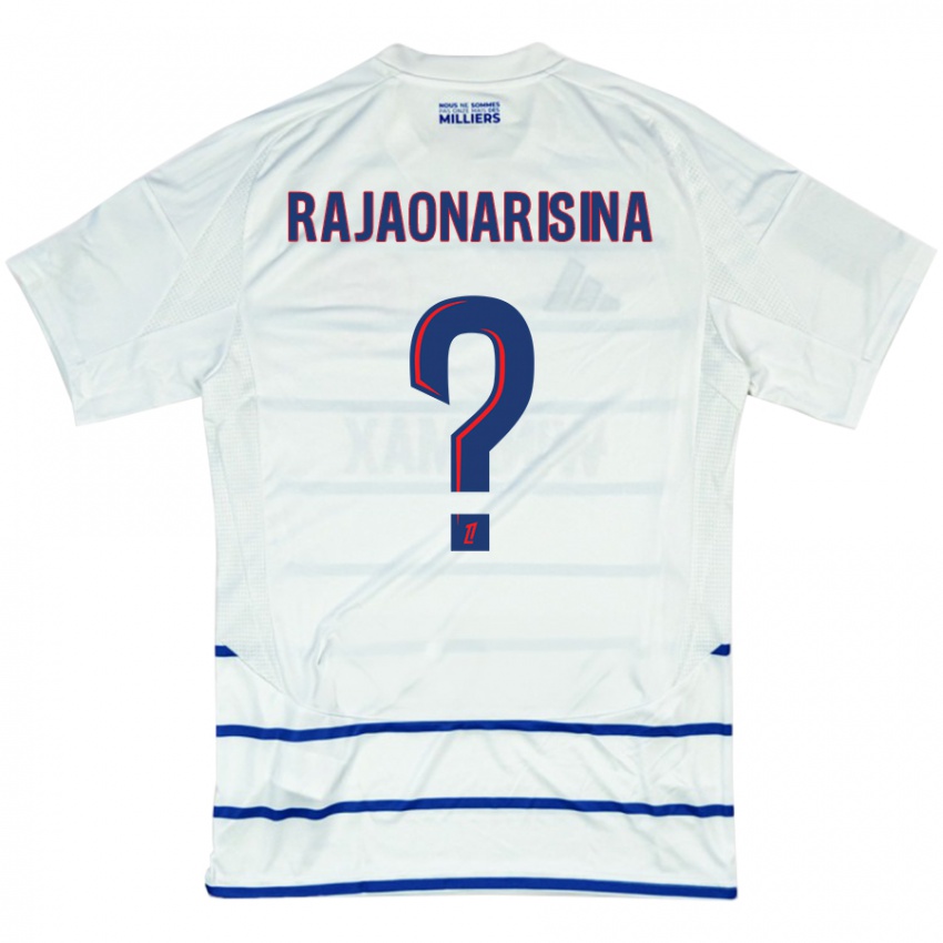 Niño Camiseta Noah Rajaonarisina #0 Blanco Azul 2ª Equipación 2024/25 La Camisa