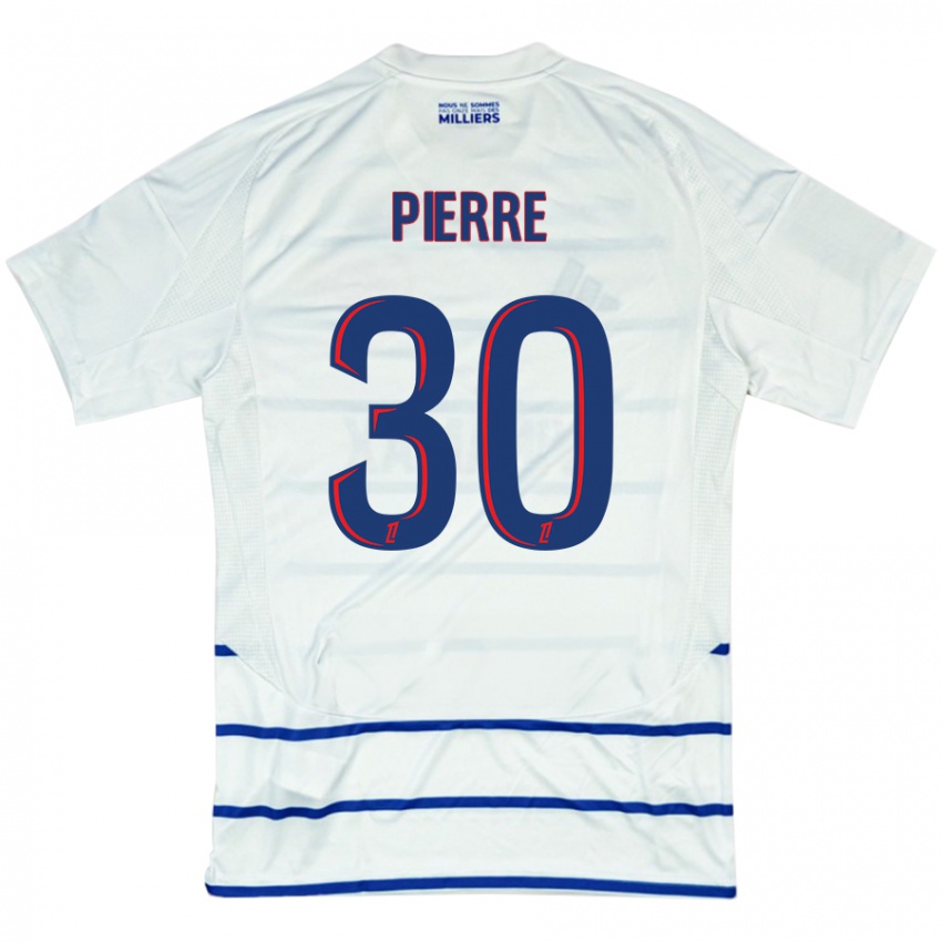 Niño Camiseta Alexandre Pierre #30 Blanco Azul 2ª Equipación 2024/25 La Camisa