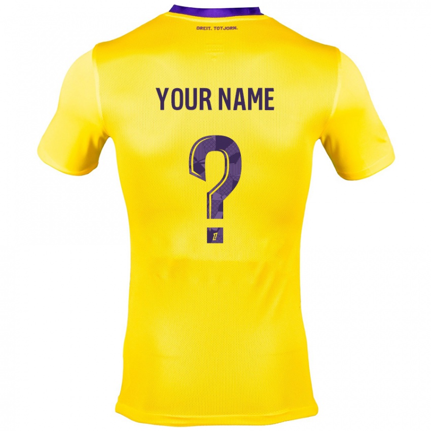 Niño Camiseta Ihren Namen #0 Amarillo Morado 2ª Equipación 2024/25 La Camisa