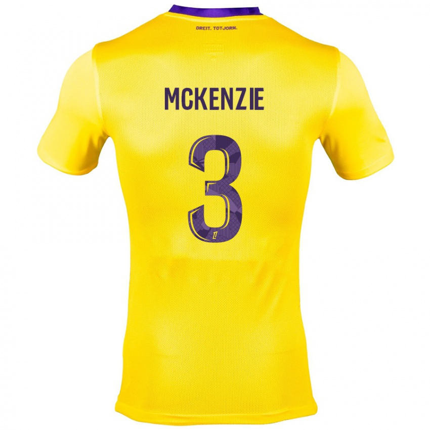 Niño Camiseta Mark Mckenzie #3 Amarillo Morado 2ª Equipación 2024/25 La Camisa