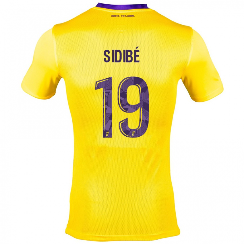 Niño Camiseta Djibril Sidibé #19 Amarillo Morado 2ª Equipación 2024/25 La Camisa