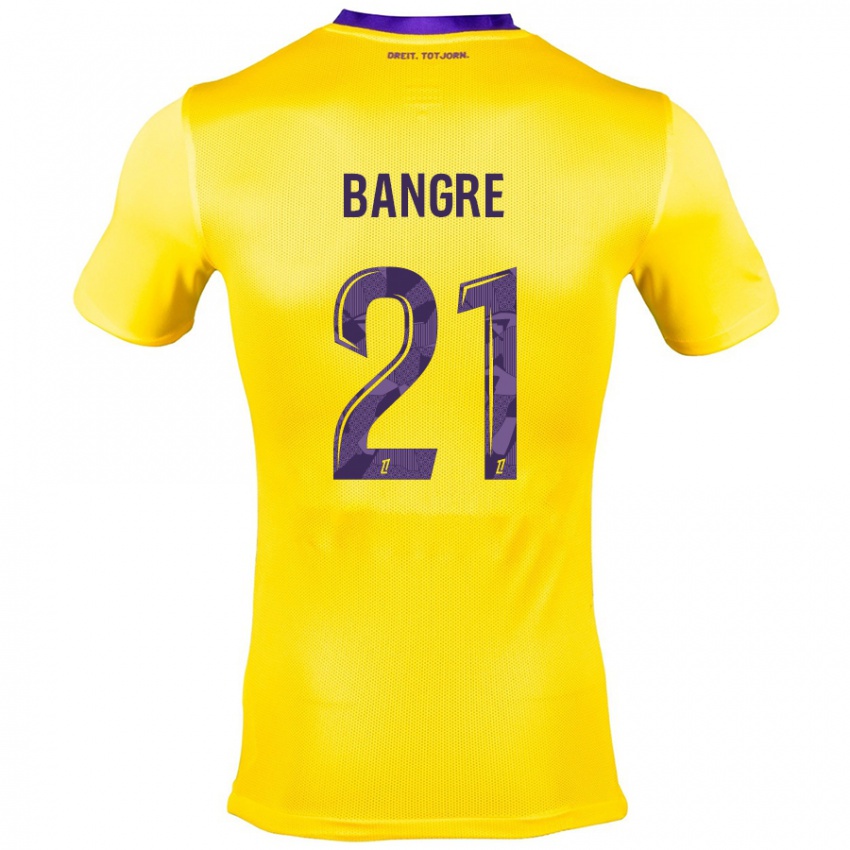 Niño Camiseta Mamady Bangré #21 Amarillo Morado 2ª Equipación 2024/25 La Camisa