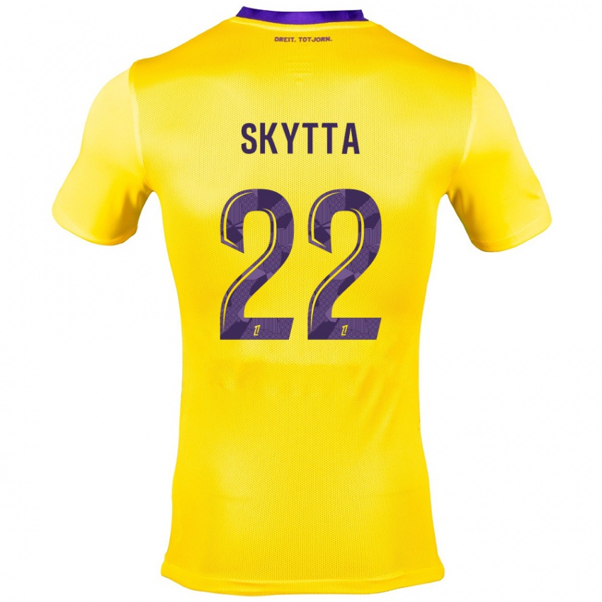 Niño Camiseta Naatan Skyttä #22 Amarillo Morado 2ª Equipación 2024/25 La Camisa