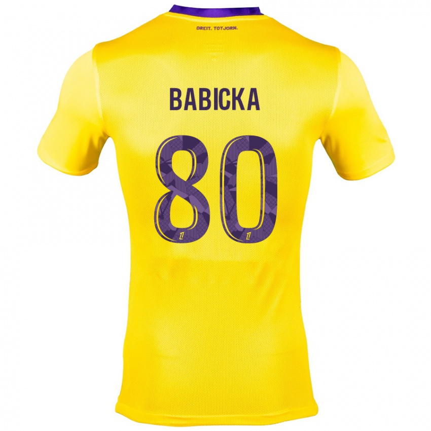 Niño Camiseta Shavy Babicka #80 Amarillo Morado 2ª Equipación 2024/25 La Camisa