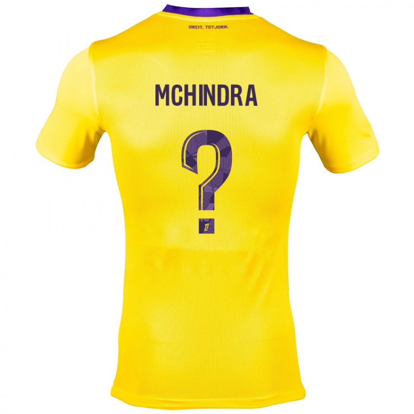 Niño Camiseta Naime Said Mchindra #0 Amarillo Morado 2ª Equipación 2024/25 La Camisa