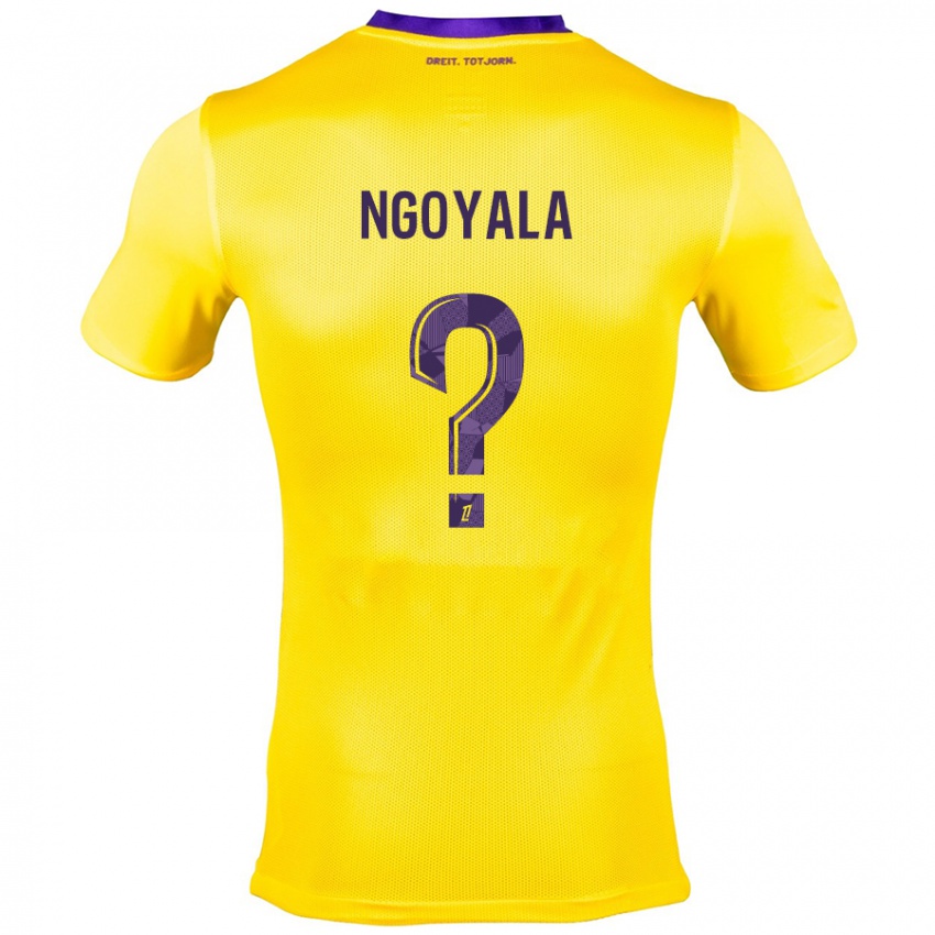 Niño Camiseta Frédéric Efuele Ngoyala #0 Amarillo Morado 2ª Equipación 2024/25 La Camisa