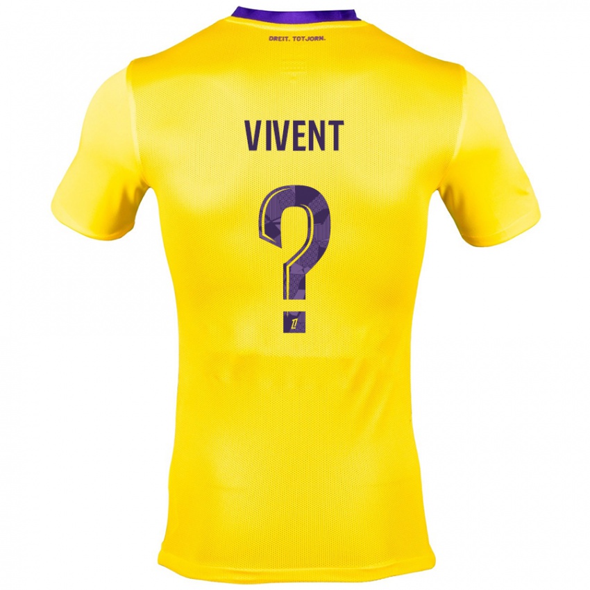 Niño Camiseta Sacha Vivent #0 Amarillo Morado 2ª Equipación 2024/25 La Camisa