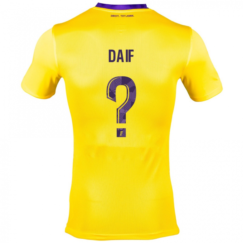 Niño Camiseta Mouhamed Daif #0 Amarillo Morado 2ª Equipación 2024/25 La Camisa