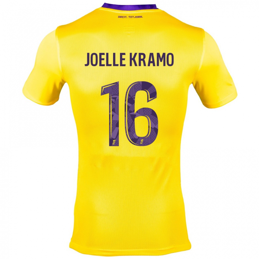 Niño Camiseta Marie Joelle Kramo #16 Amarillo Morado 2ª Equipación 2024/25 La Camisa