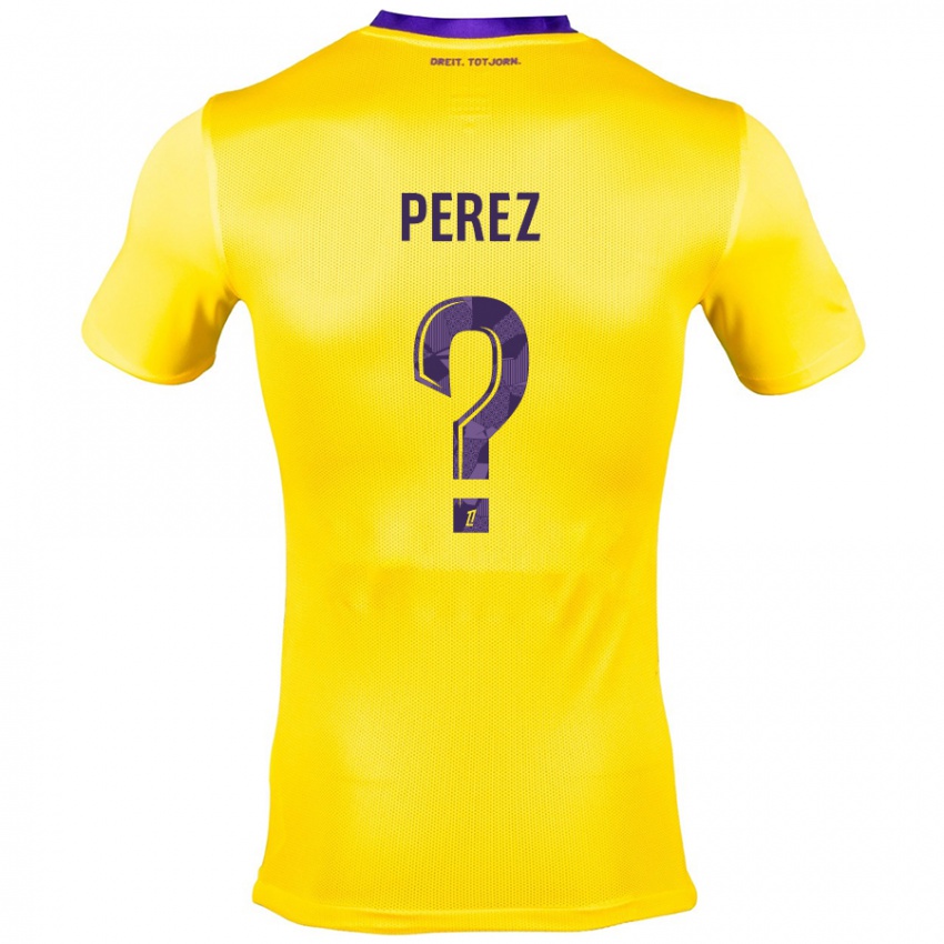 Niño Camiseta Giacomo Perez #0 Amarillo Morado 2ª Equipación 2024/25 La Camisa