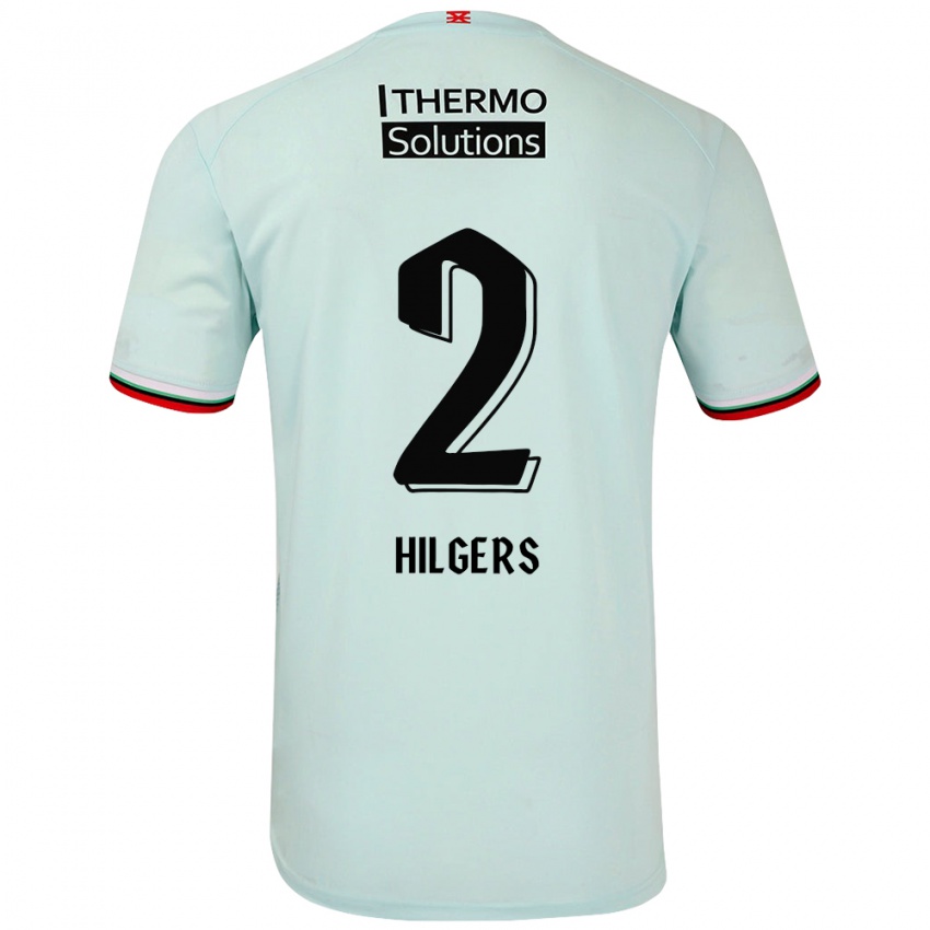 Niño Camiseta Mees Hilgers #2 Verde Claro 2ª Equipación 2024/25 La Camisa