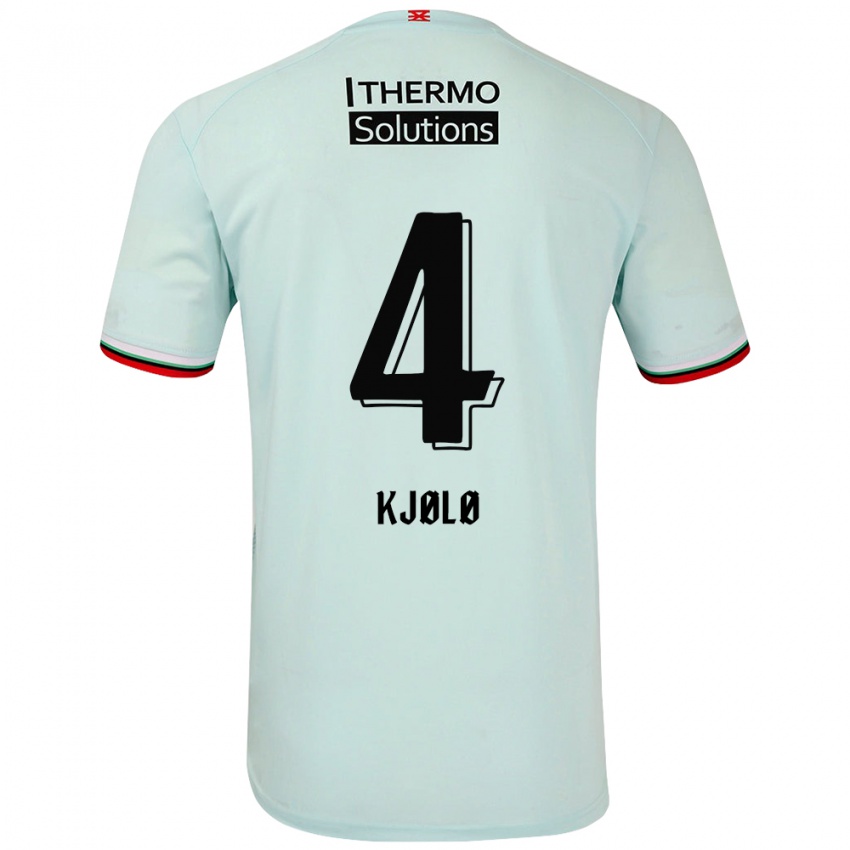 Niño Camiseta Mathias Kjølø #4 Verde Claro 2ª Equipación 2024/25 La Camisa