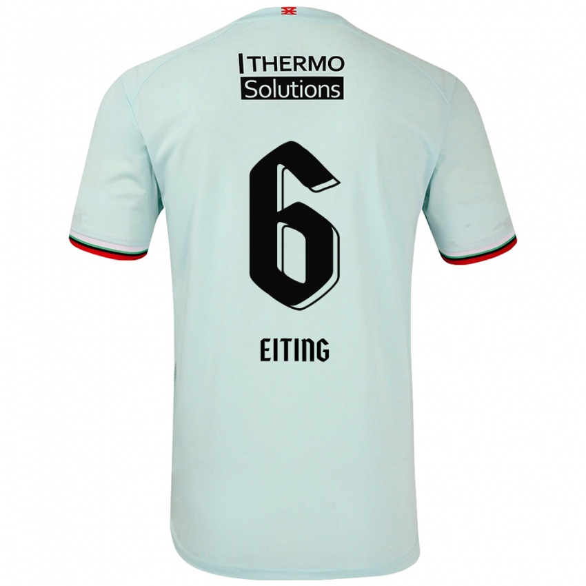 Niño Camiseta Carel Eiting #6 Verde Claro 2ª Equipación 2024/25 La Camisa