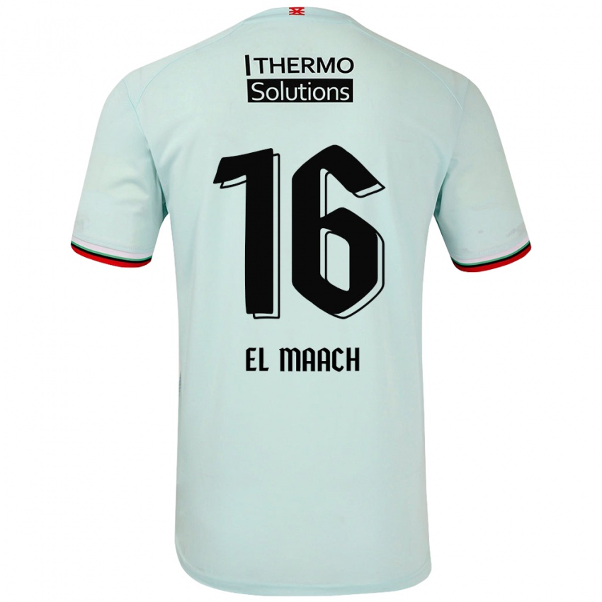 Niño Camiseta Issam El Maach #16 Verde Claro 2ª Equipación 2024/25 La Camisa