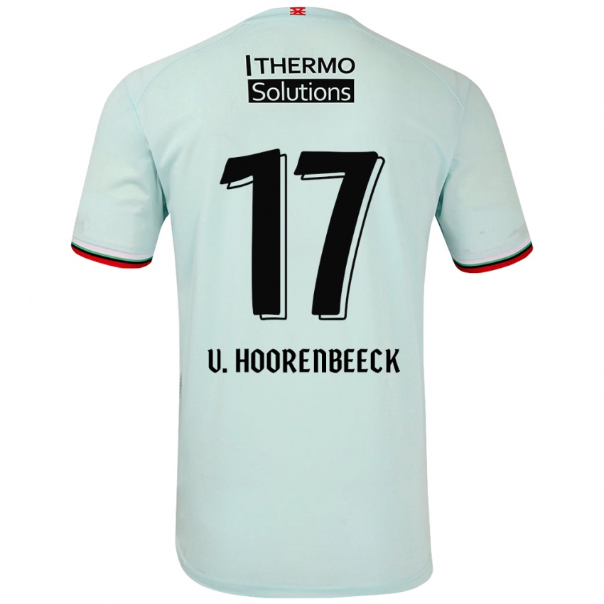 Niño Camiseta Alec Van Hoorenbeeck #17 Verde Claro 2ª Equipación 2024/25 La Camisa