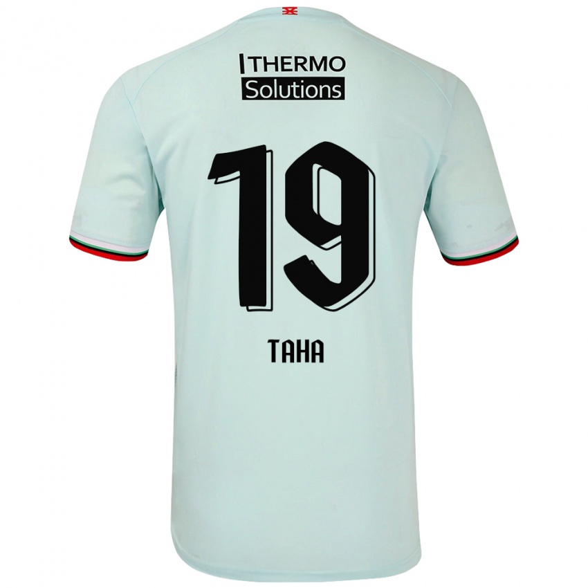 Niño Camiseta Younes Taha #19 Verde Claro 2ª Equipación 2024/25 La Camisa