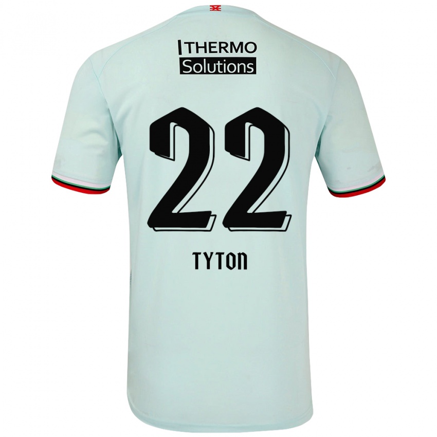 Niño Camiseta Przemyslaw Tyton #22 Verde Claro 2ª Equipación 2024/25 La Camisa