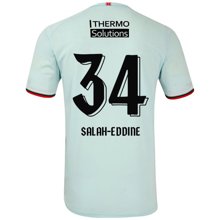 Niño Camiseta Anass Salah-Eddine #34 Verde Claro 2ª Equipación 2024/25 La Camisa