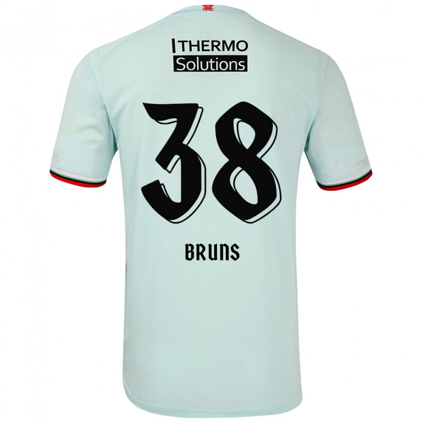 Niño Camiseta Max Bruns #38 Verde Claro 2ª Equipación 2024/25 La Camisa