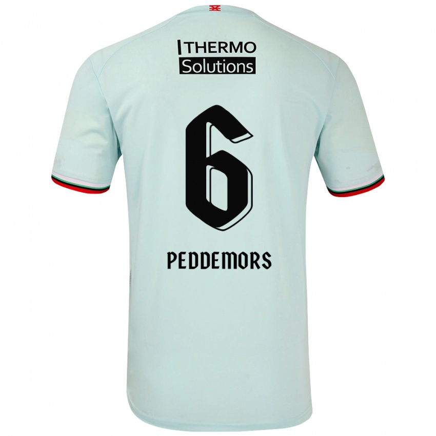 Niño Camiseta Ella Peddemors #6 Verde Claro 2ª Equipación 2024/25 La Camisa